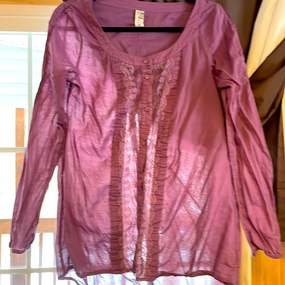 ⭐️Women’s free people button down tunic top size Sm